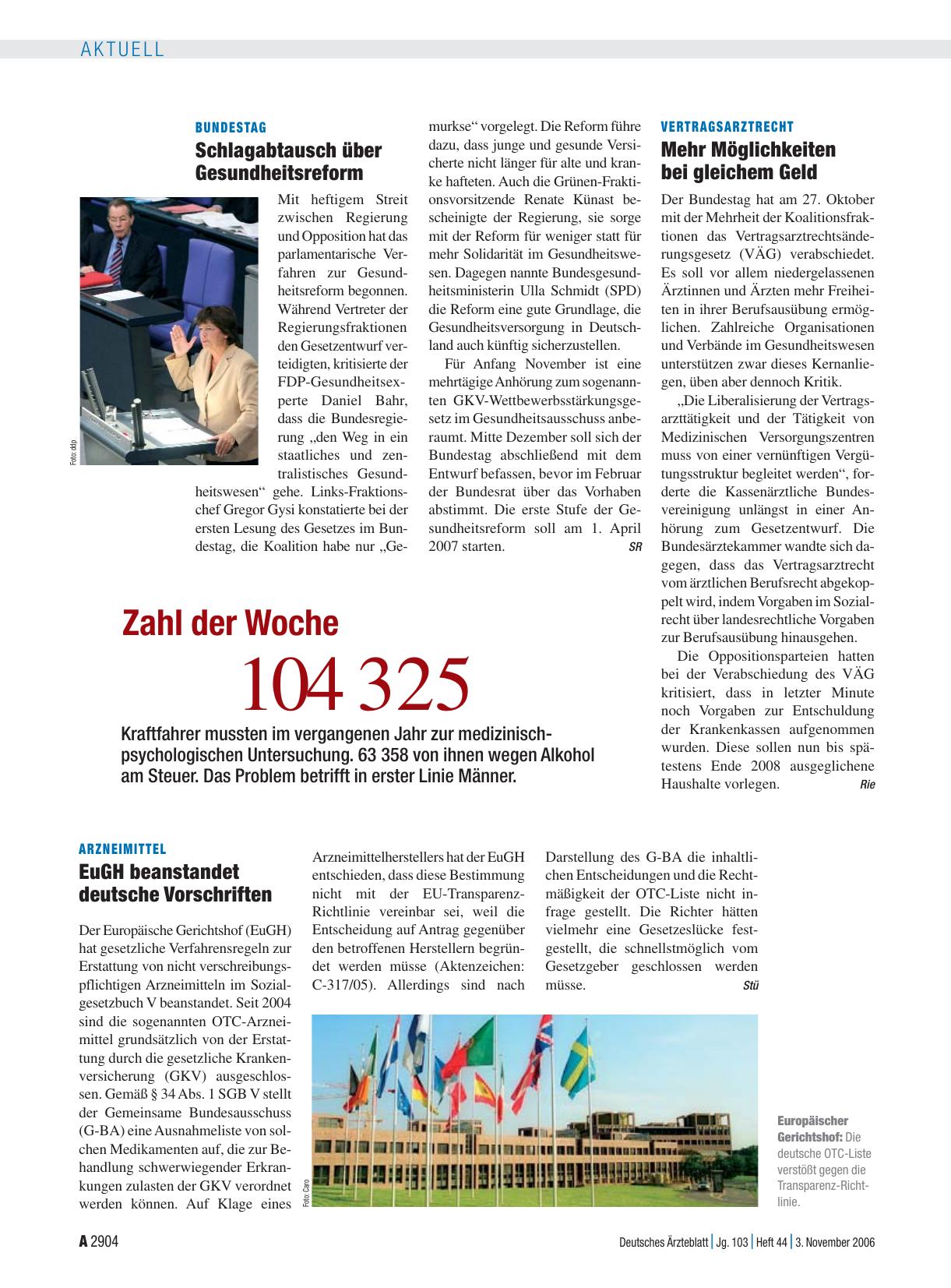 Vorschauseite 1: Arzneimittel: EuGH beanstandet deutsche Vorschriften