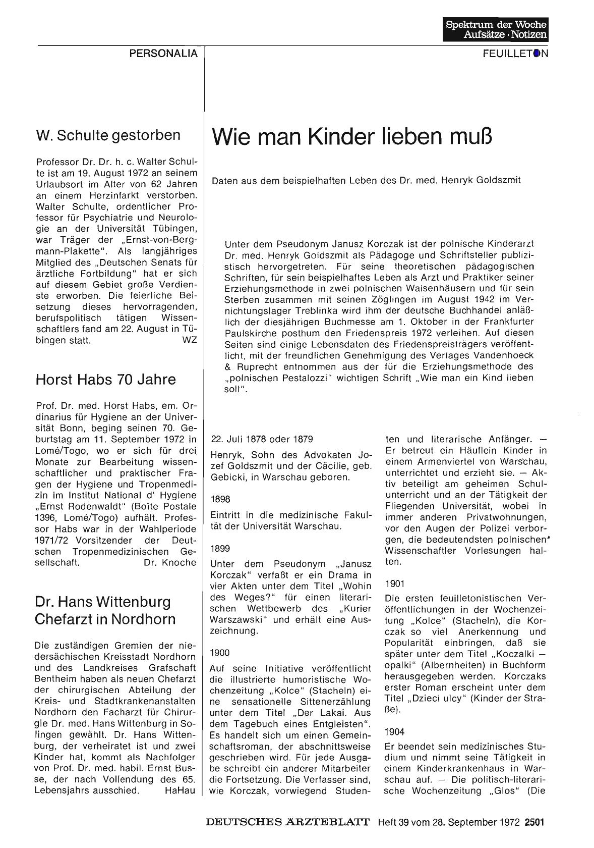 Vorschauseite 1: Wie man Kinder lieben muß: Daten aus dem beispielhaften Leben des Dr. med. Henryk Goldszmit