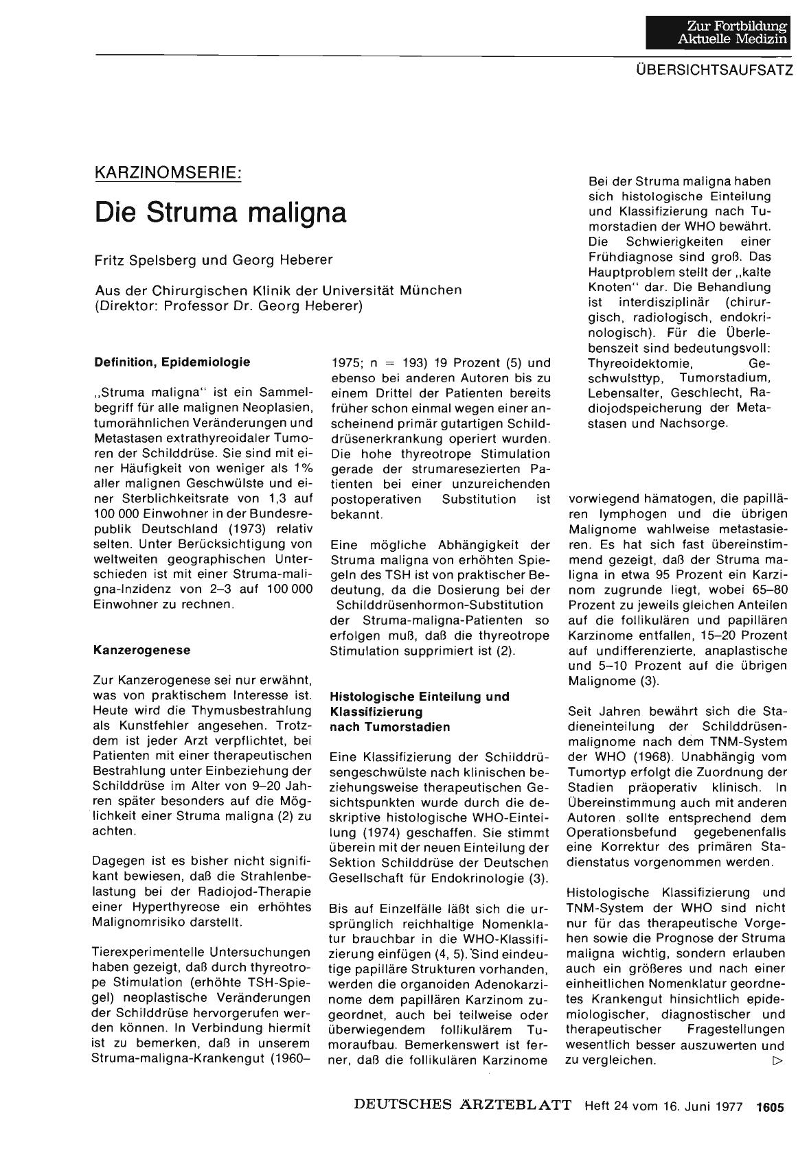 Vorschauseite 1: KARZINOMSERIE: Die Struma maligna