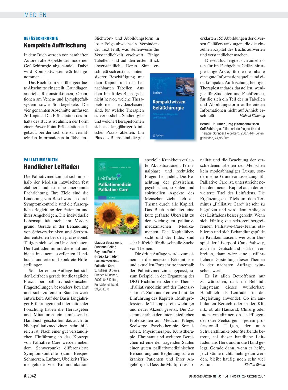 Vorschauseite 1: Leitfaden Palliativmedizin – Palliative Care