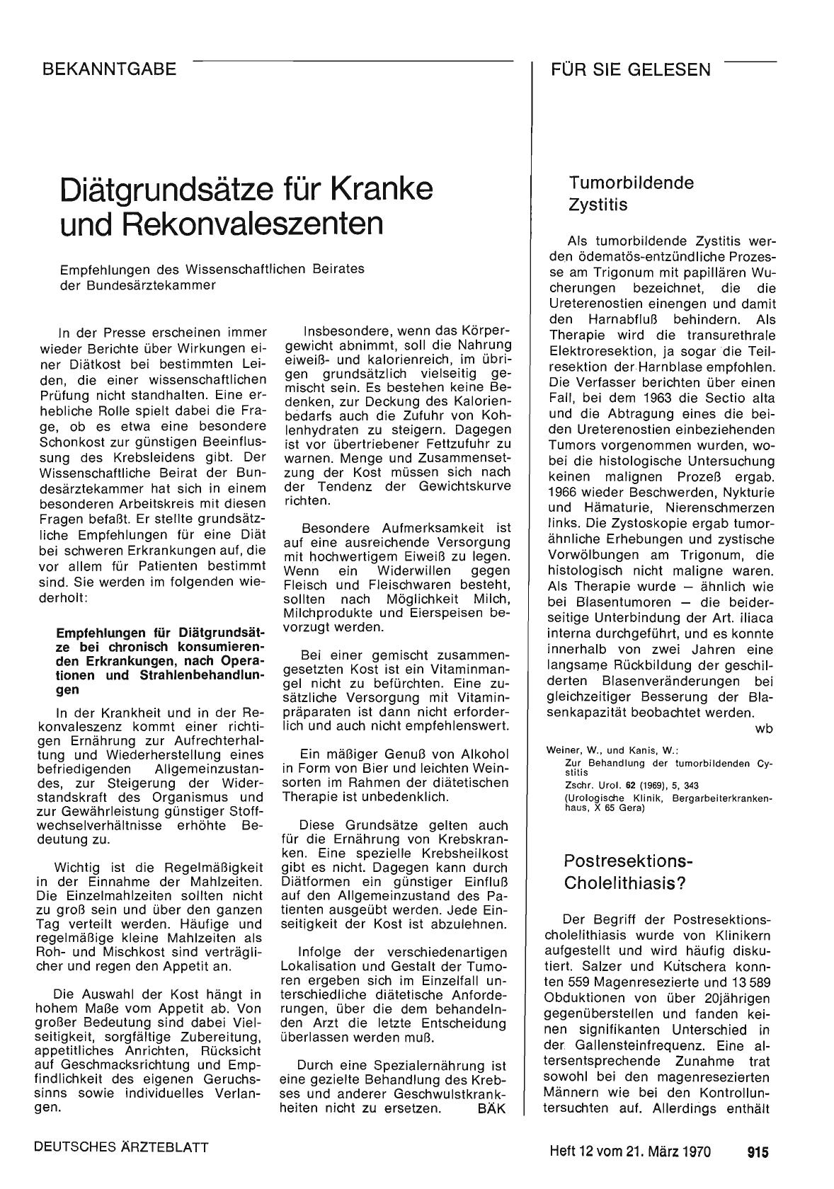 Vorschauseite 1: Diätgrundsätze für Kranke und Rekonvaleszenten