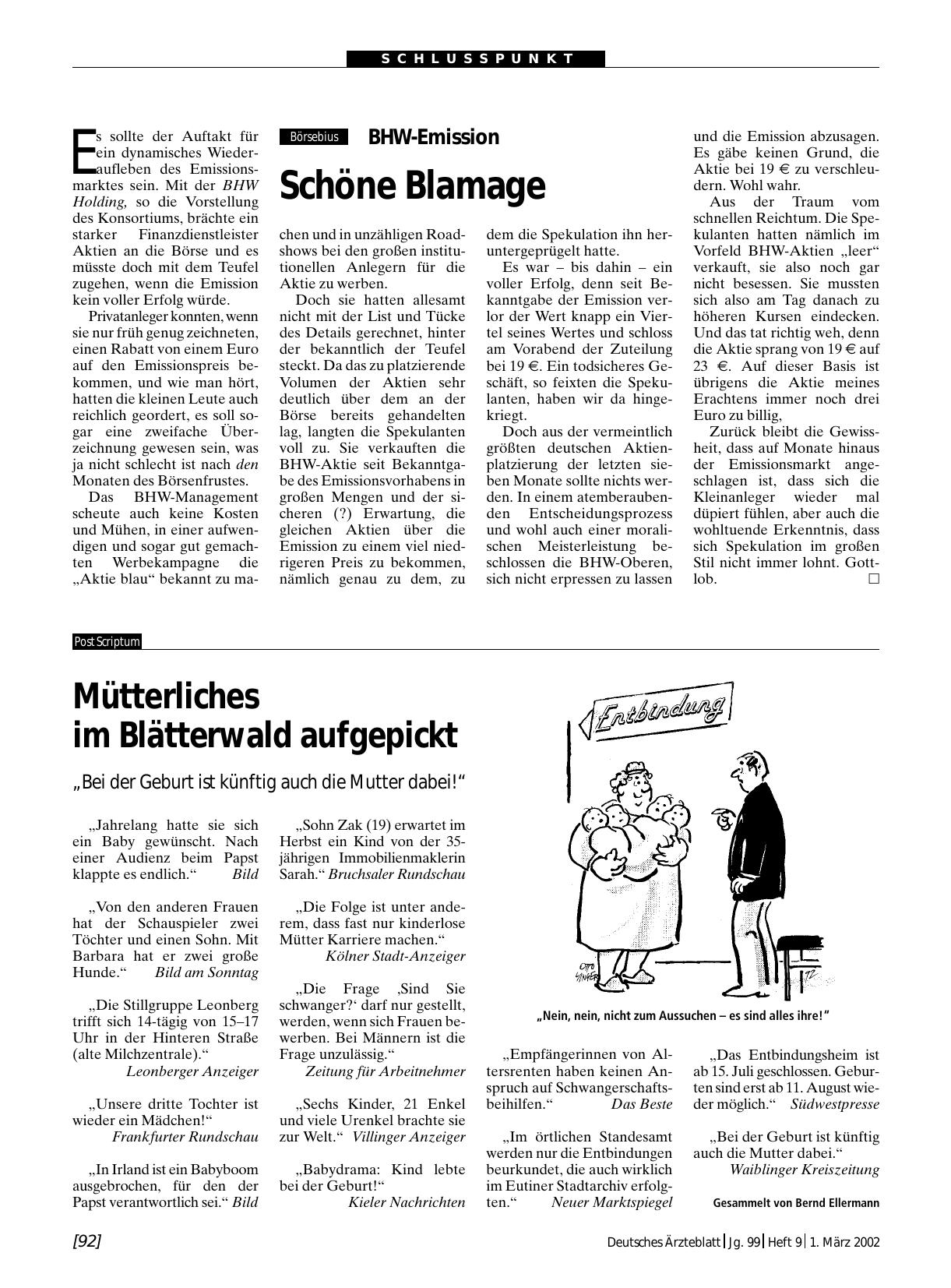 Vorschauseite 1: BHW-Emission: Schöne Blamage