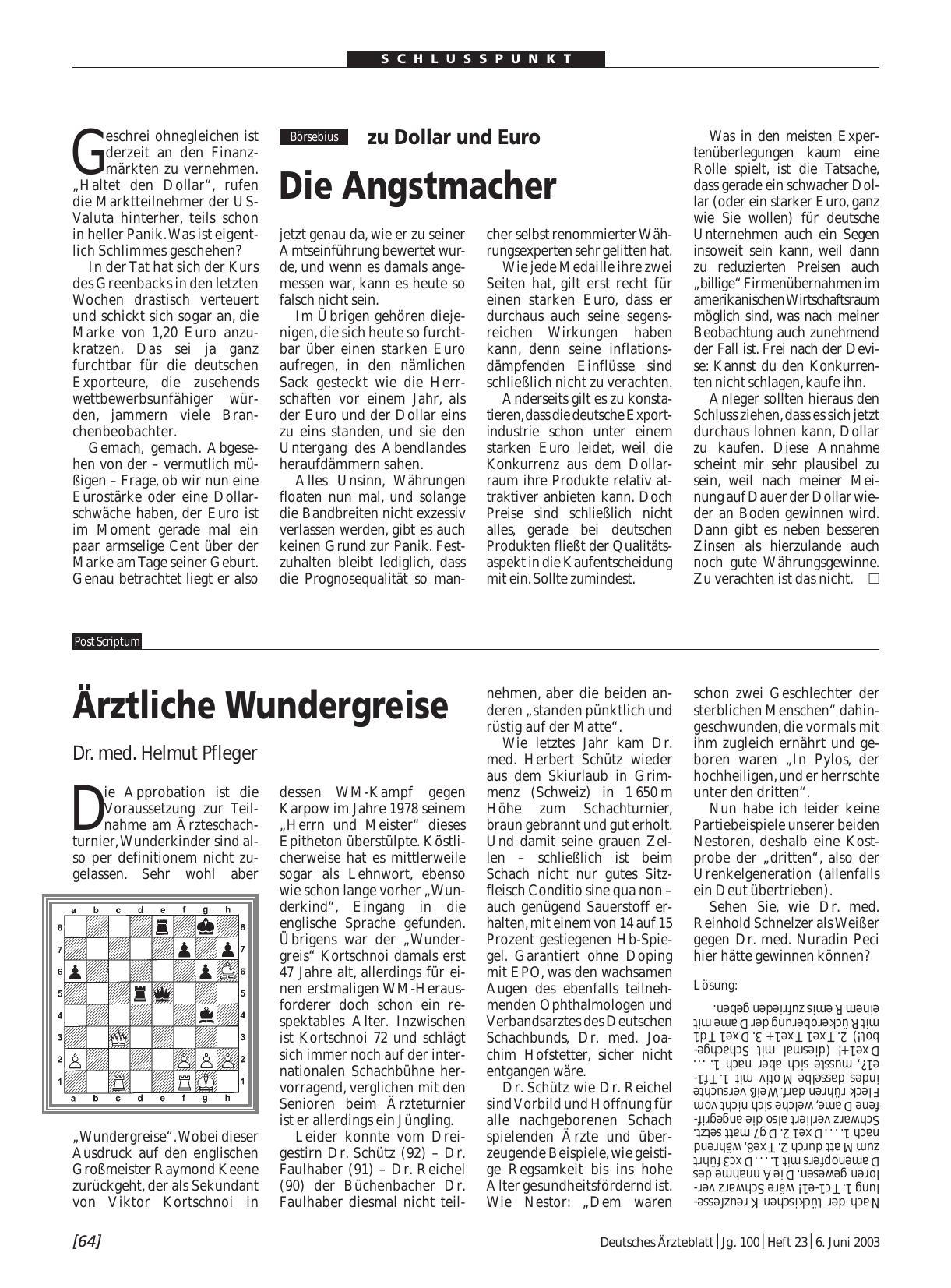 Vorschauseite 1: zu Dollar und Euro: Die Angstmacher