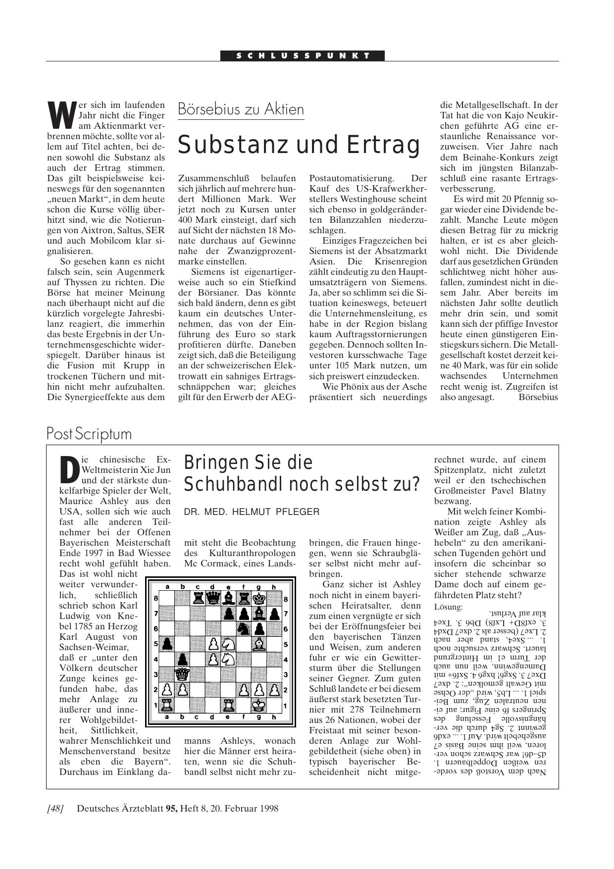 Vorschauseite 1: Bringen Sie die Schuhbandl noch selbst zu?