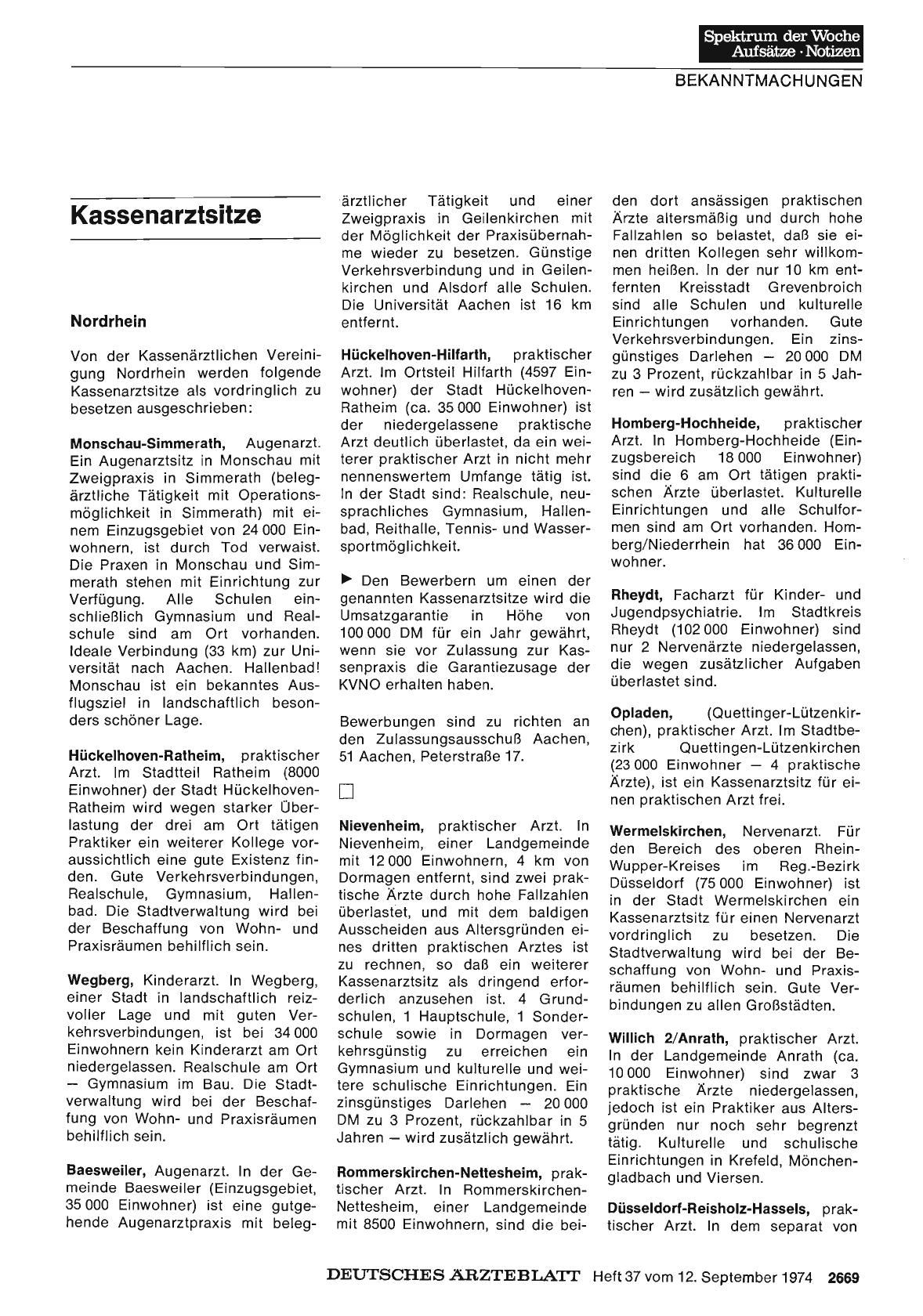 Vorschauseite 1: Kassenarztsitze