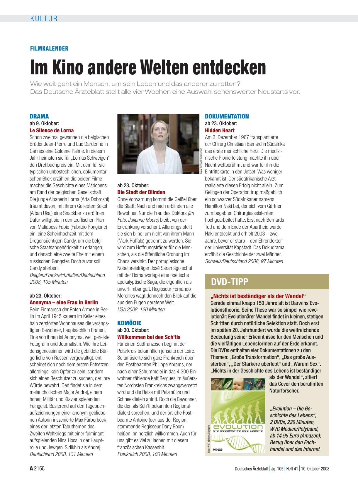Vorschauseite 1: Filmkalender: Im Kino andere Welten entdecken