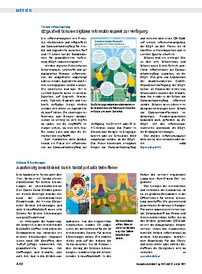 Vorschauseite 1: Coronaschutzimpfung: BZgA stellt Schulen digitales Informationspaket zur Verfügung