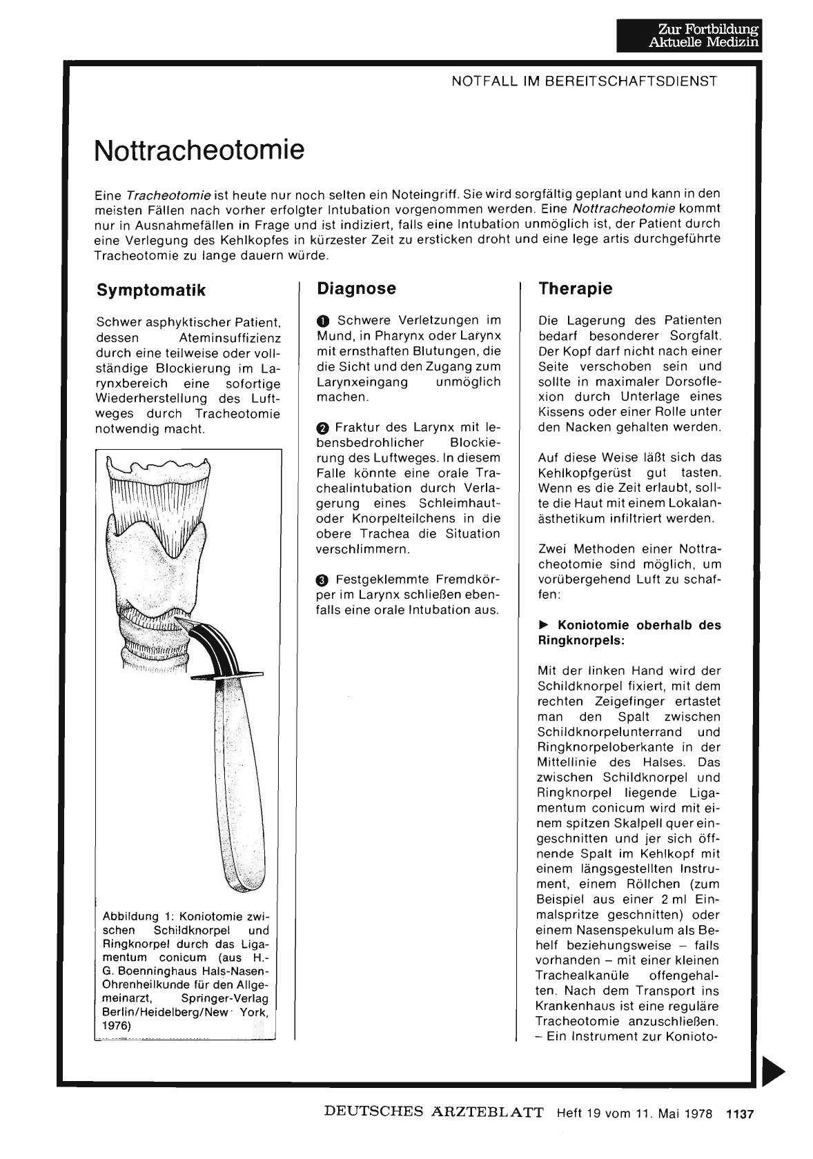 Vorschauseite 1: Nottracheotomie