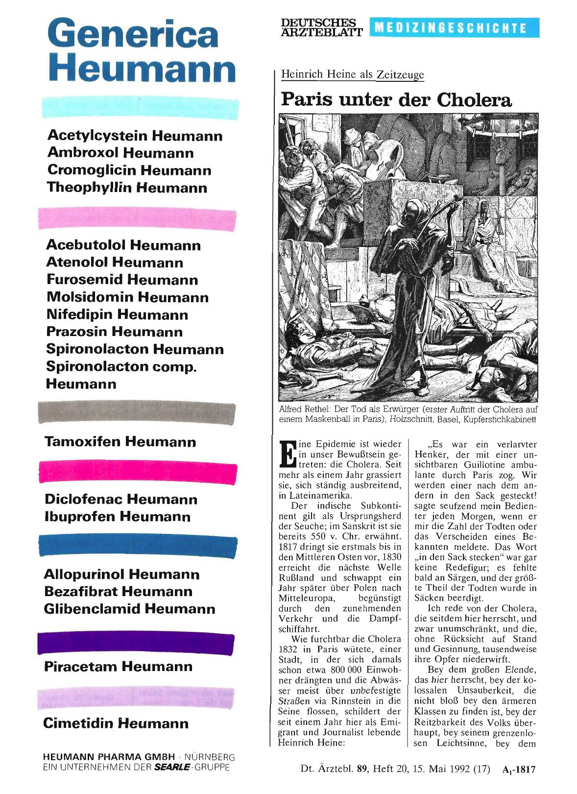 Vorschauseite 1: Heinrich Heine als Zeitzeuge: Paris unter der Cholera