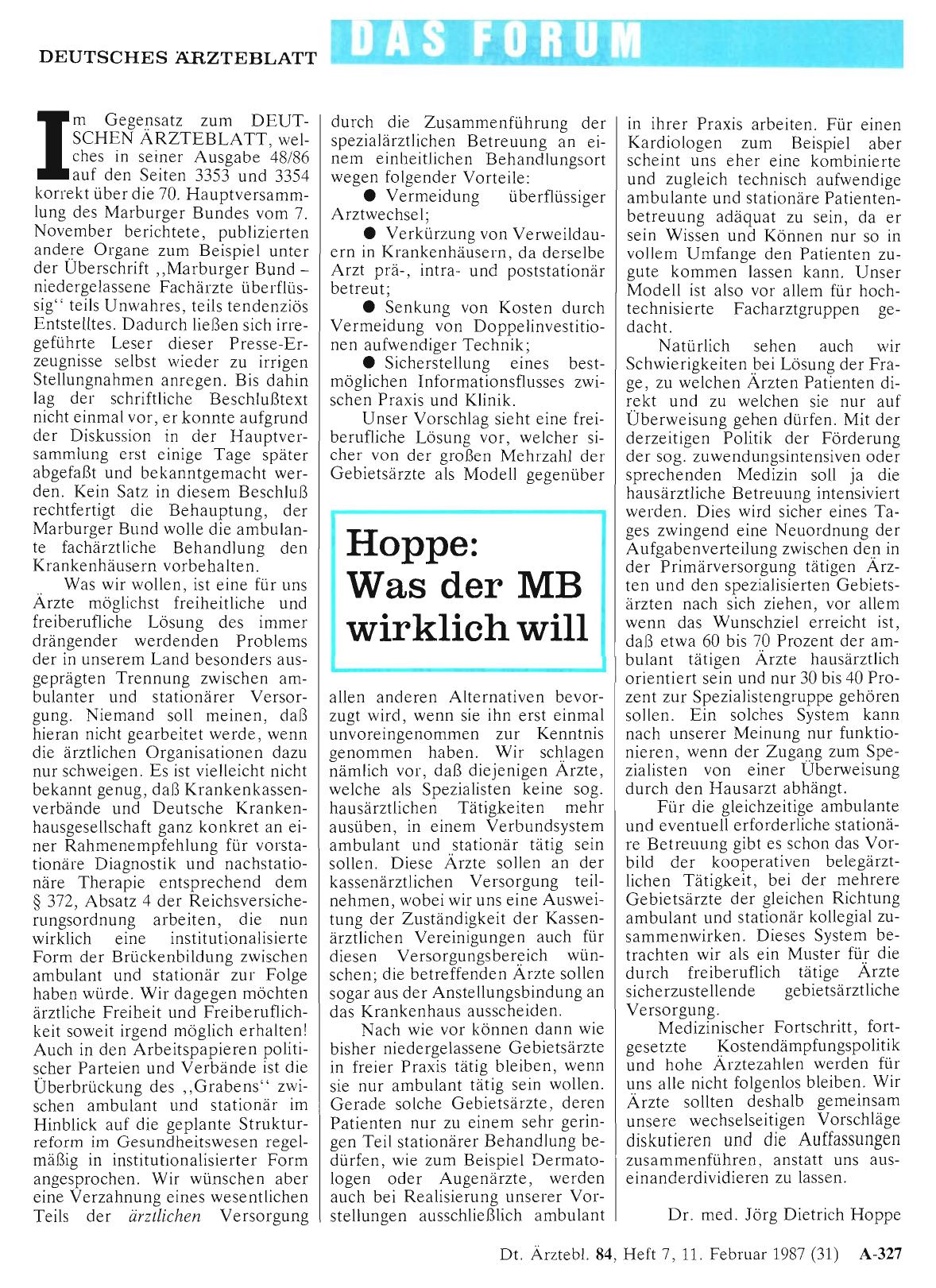 Vorschauseite 1: Was der MB wirklich will