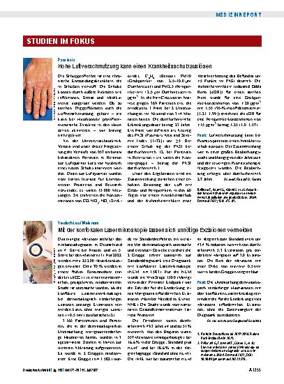Vorschauseite 1: Psoriasis: Hohe Luftverschmutzung kann einen Krankheitsschub auslösen