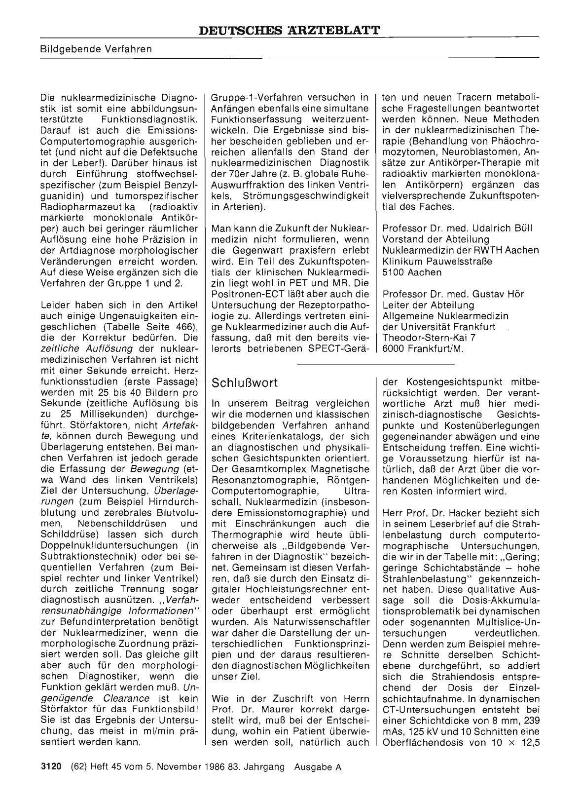 Vorschauseite 1: Bildgebende Verfahren für die medizinische Diagnostik: Schlußwort