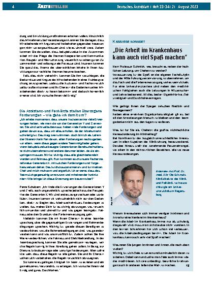 Vorschauseite 1: „Die Arbeit im Krankenhaus kann auch viel Spaß machen“