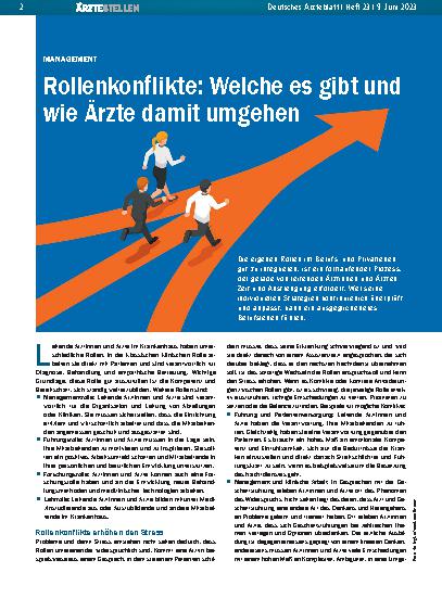 Vorschauseite 1: Management: Rollenkonflikte – Welche es gibt und wie Ärzte damit umgehen