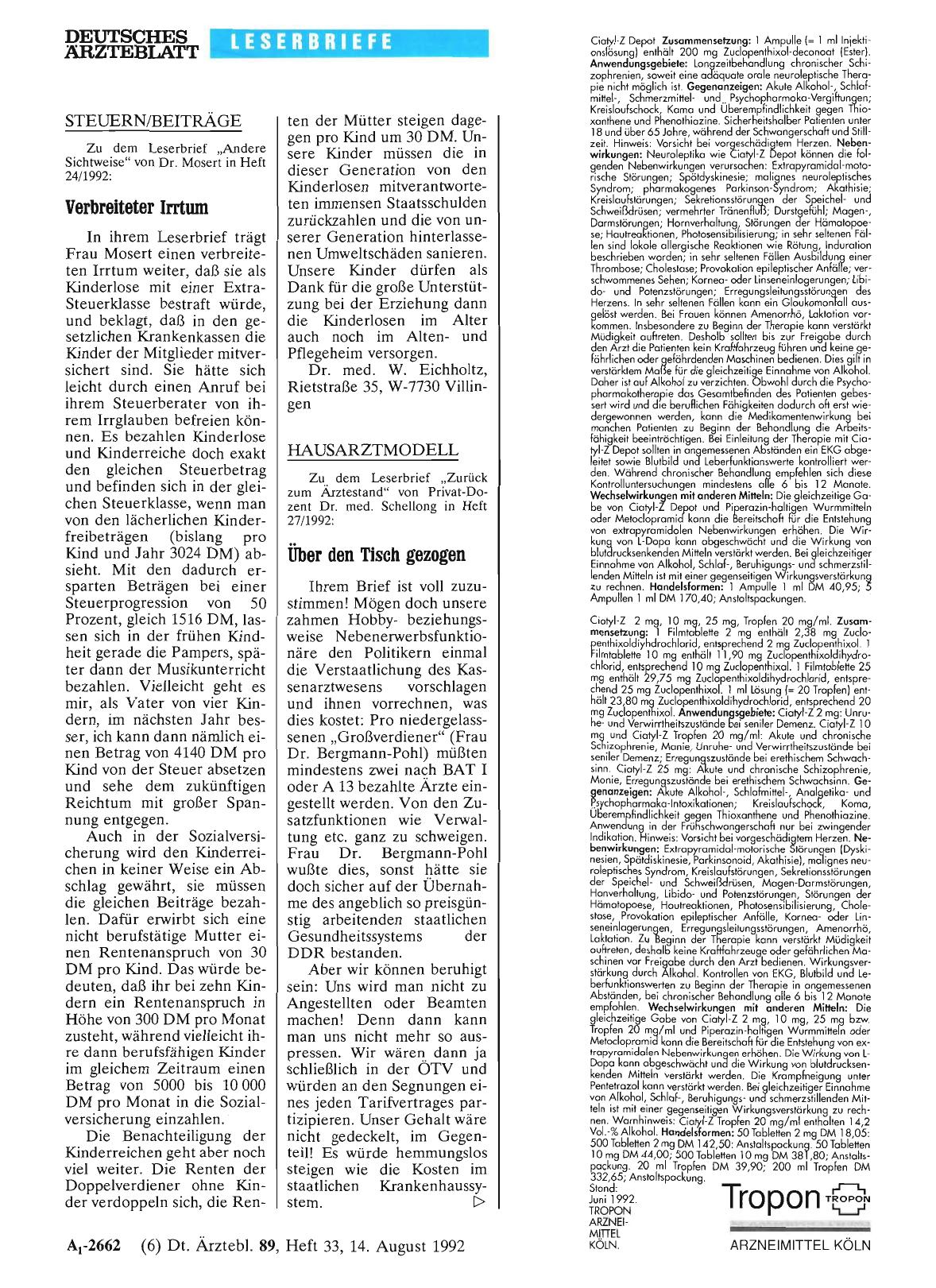 Vorschauseite 1: STEUERN/BEITRÄGE: Verbreiteter Irrtum