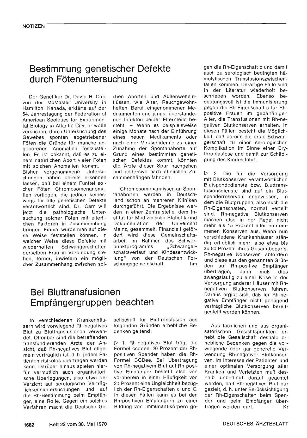 Vorschauseite 1: Bei Bluttransfusionen Empfängergruppen beachten