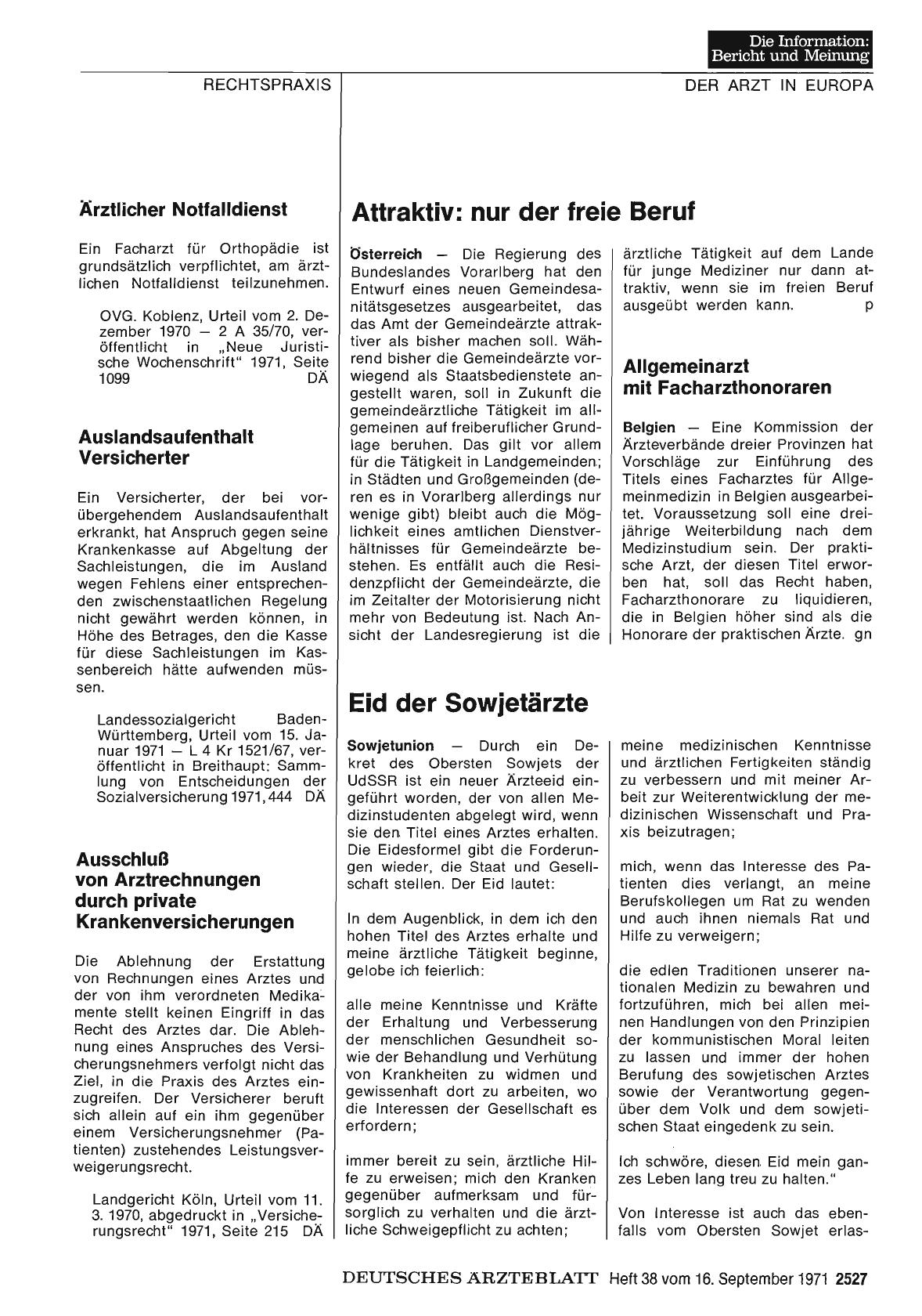 Vorschauseite 1: Ausschluß von Arztrechnungen durch private Krankenversicherungen