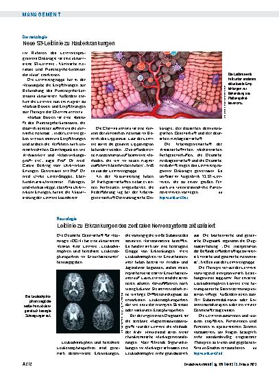 Vorschauseite 1: Dermatologie: Neue S3-Leitlinie zu Hauterkrankungen