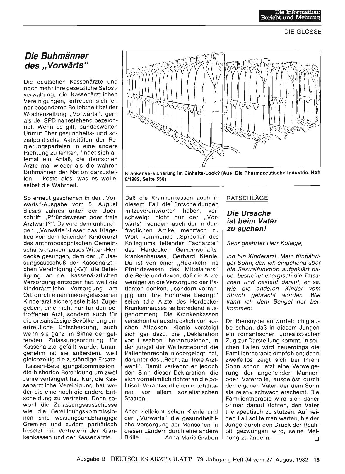 Vorschauseite 1: RATSCHLÄGE: Die Ursache ist beim Vater zu suchen!