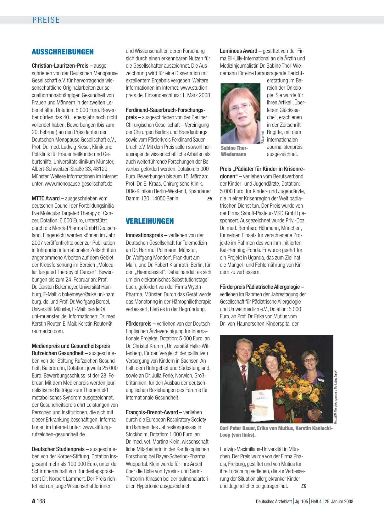Vorschauseite 1: Ausschreibungen