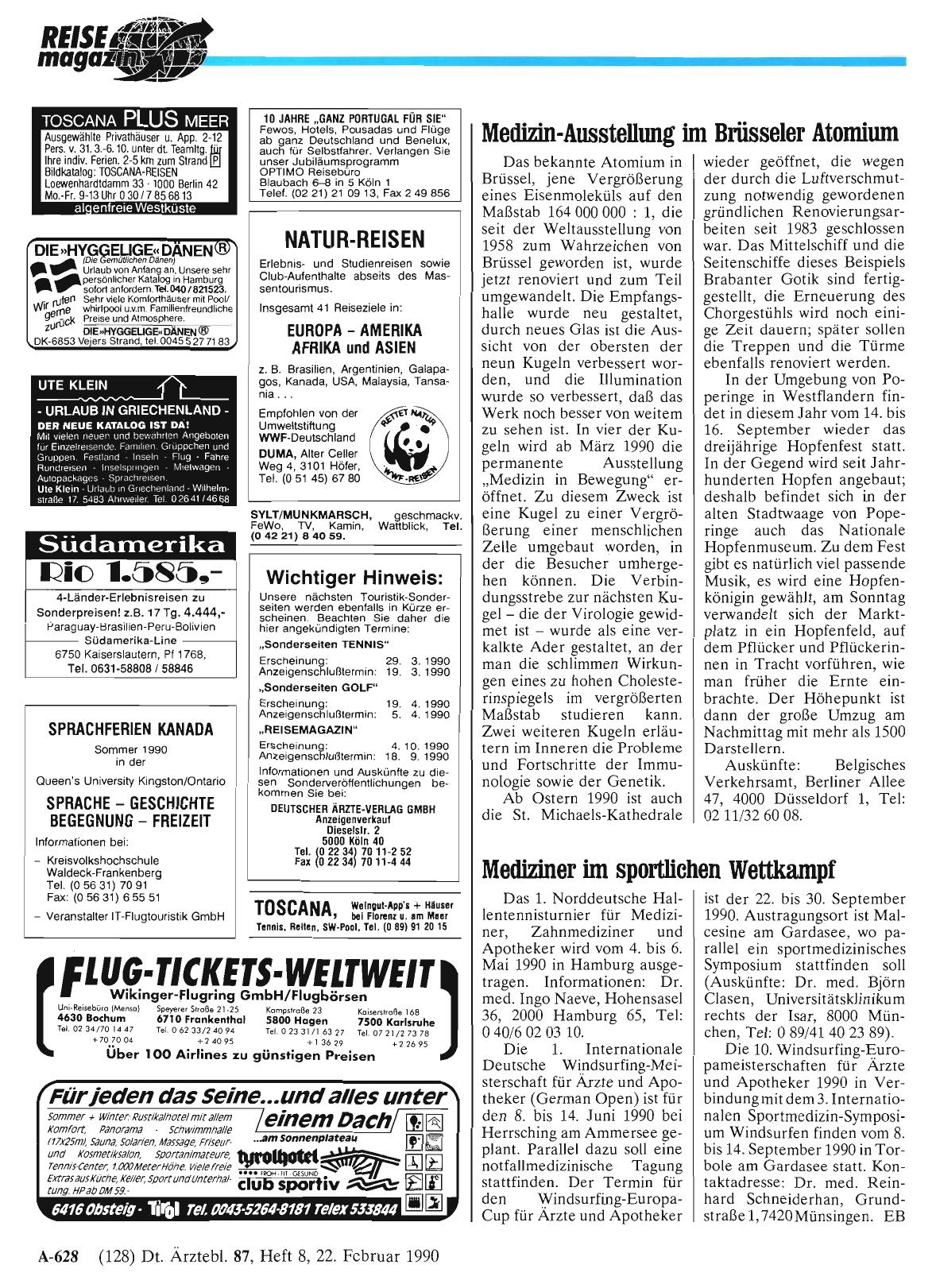 Vorschauseite 1: Medizin-Ausstellung im Brüsseler Atomium