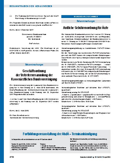 Vorschauseite 1: Fortbildungsveranstaltung der AkdÄ – Terminankündigung