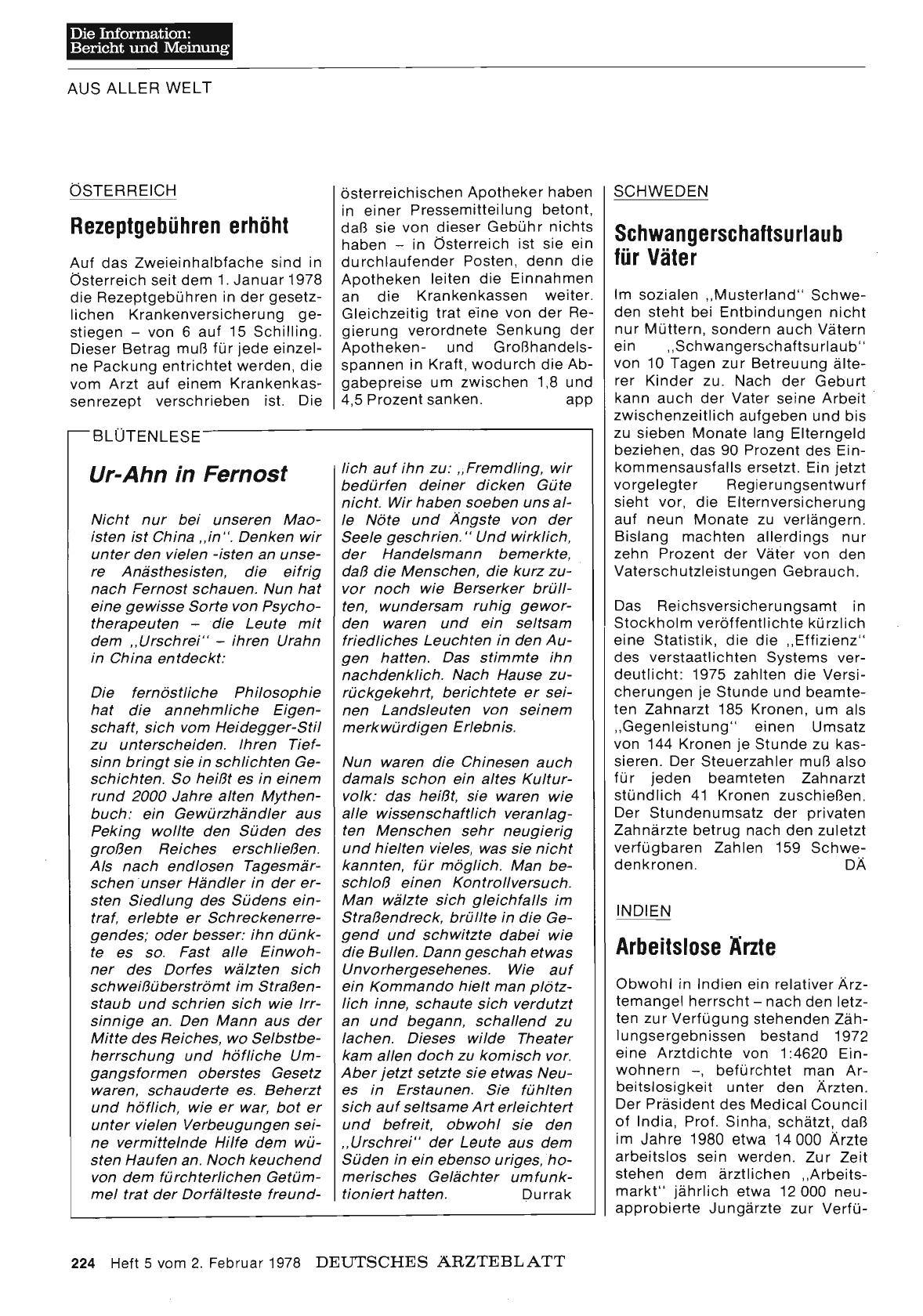 Vorschauseite 1: Indien: Arbeitslose Ärzte