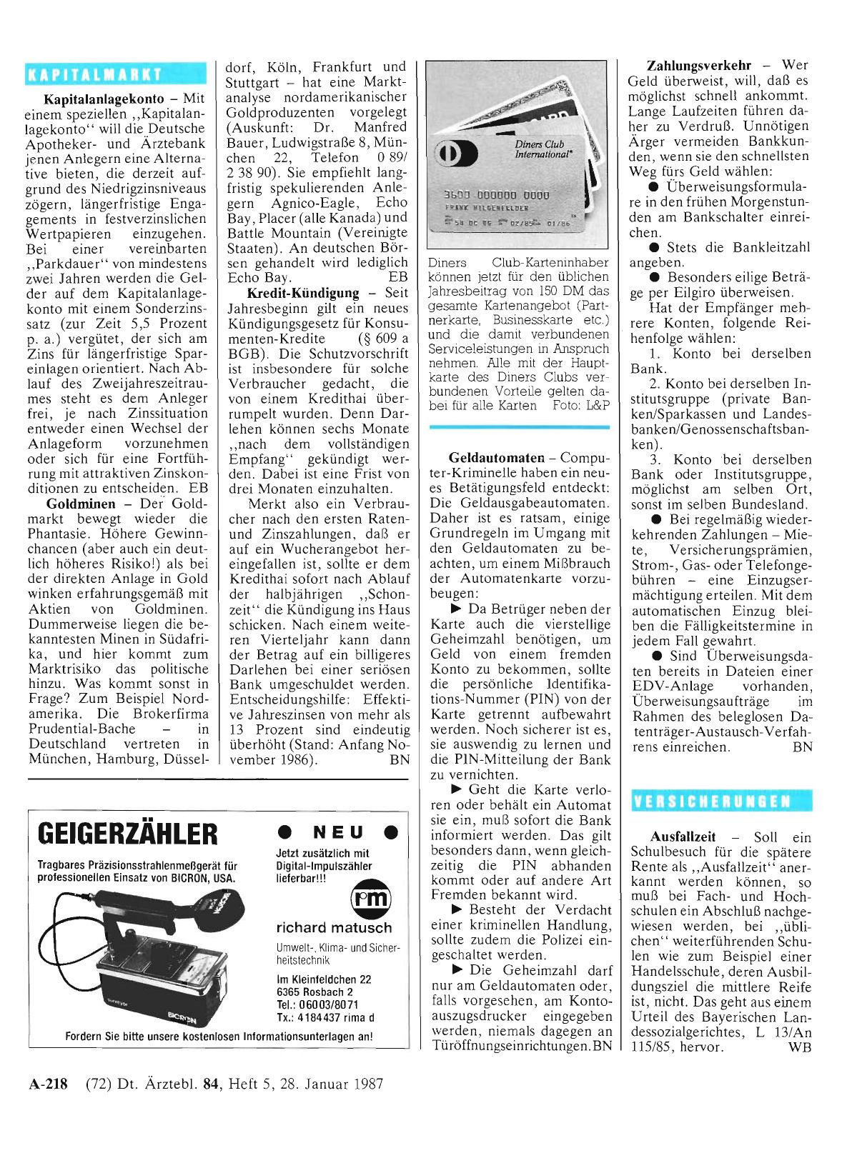 Vorschauseite 1: Kapitalmarkt