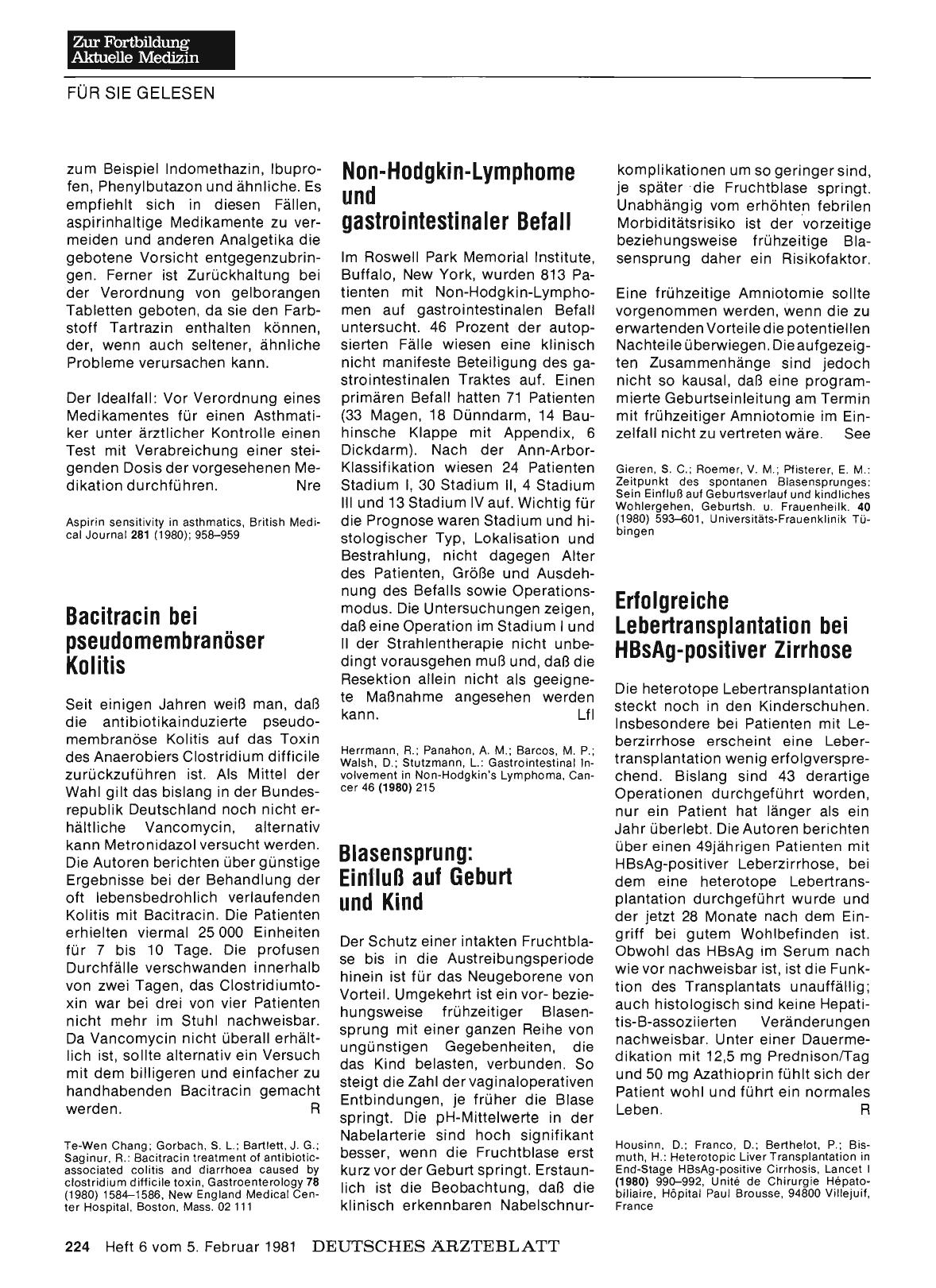 Vorschauseite 1: Blasensprung: Einfluß auf Geburt und Kind