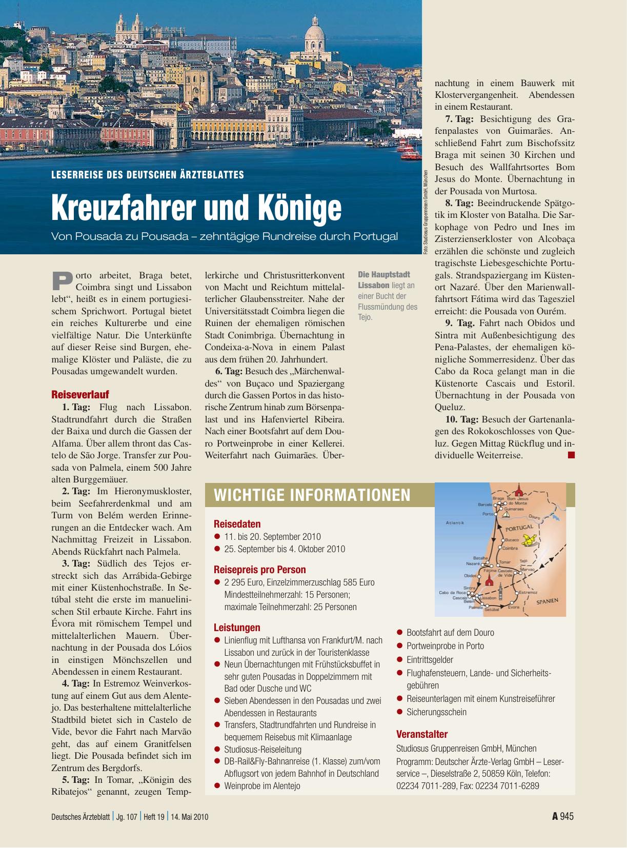 Vorschauseite 1: Kreuzfahrer und Könige: Von Pousada zu Pousada – zehntägige Rundreise durch Portugal