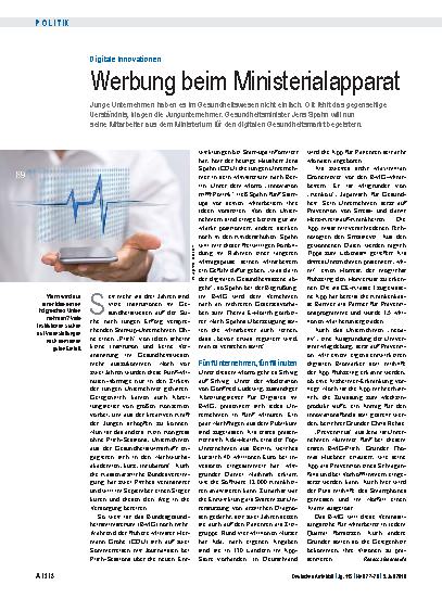 Vorschauseite 1: Digitale Innovationen: Werbung beim Ministerialapparat