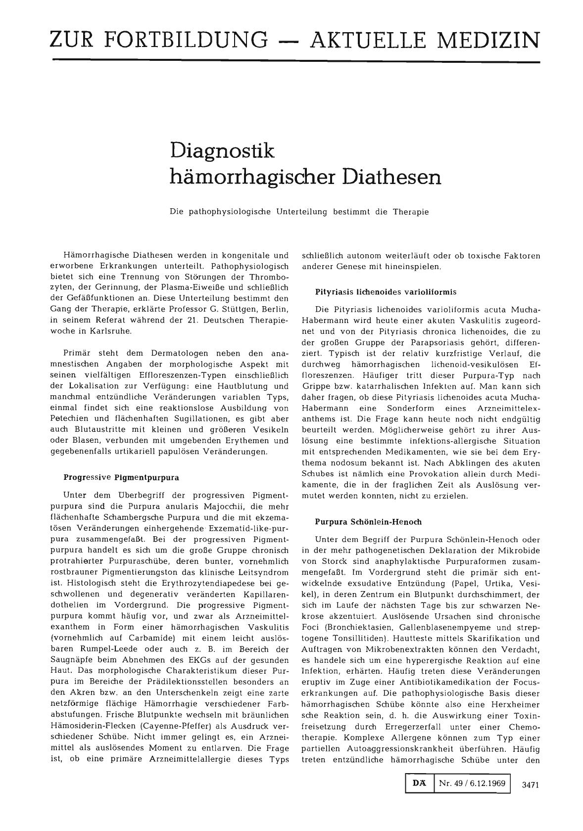 Vorschauseite 1: Diagnostik hämorrhagischer Diathesen