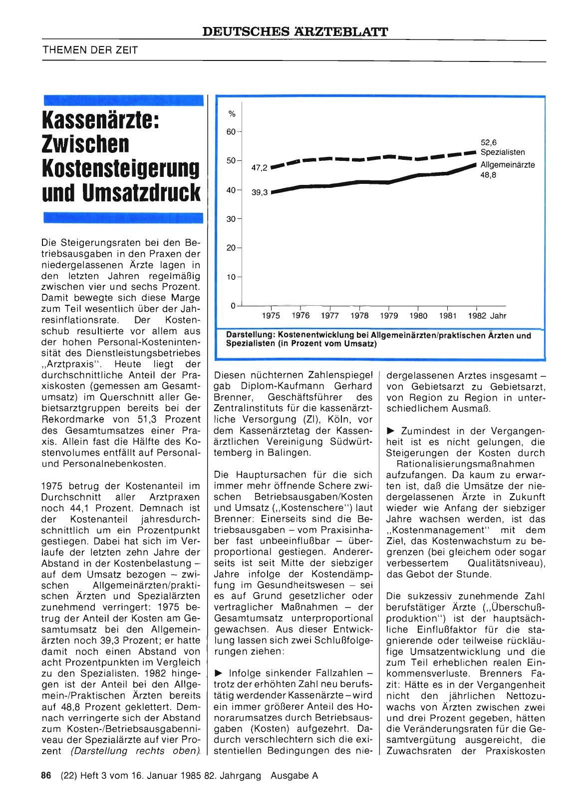Vorschauseite 1: Kassenärzte: Zwischen Kostensteigerung und Umsatzdruck