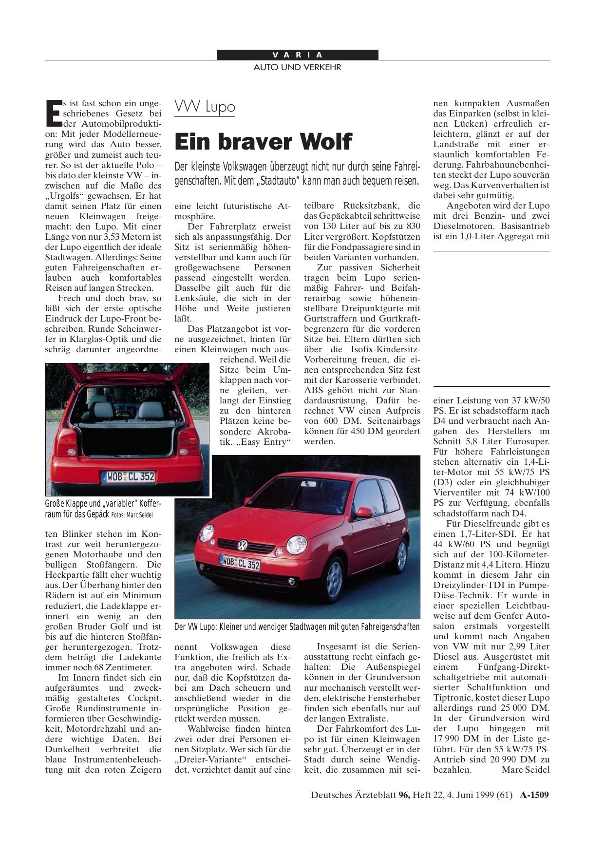 Vorschauseite 1: VW Lupo: Ein braver Wolf