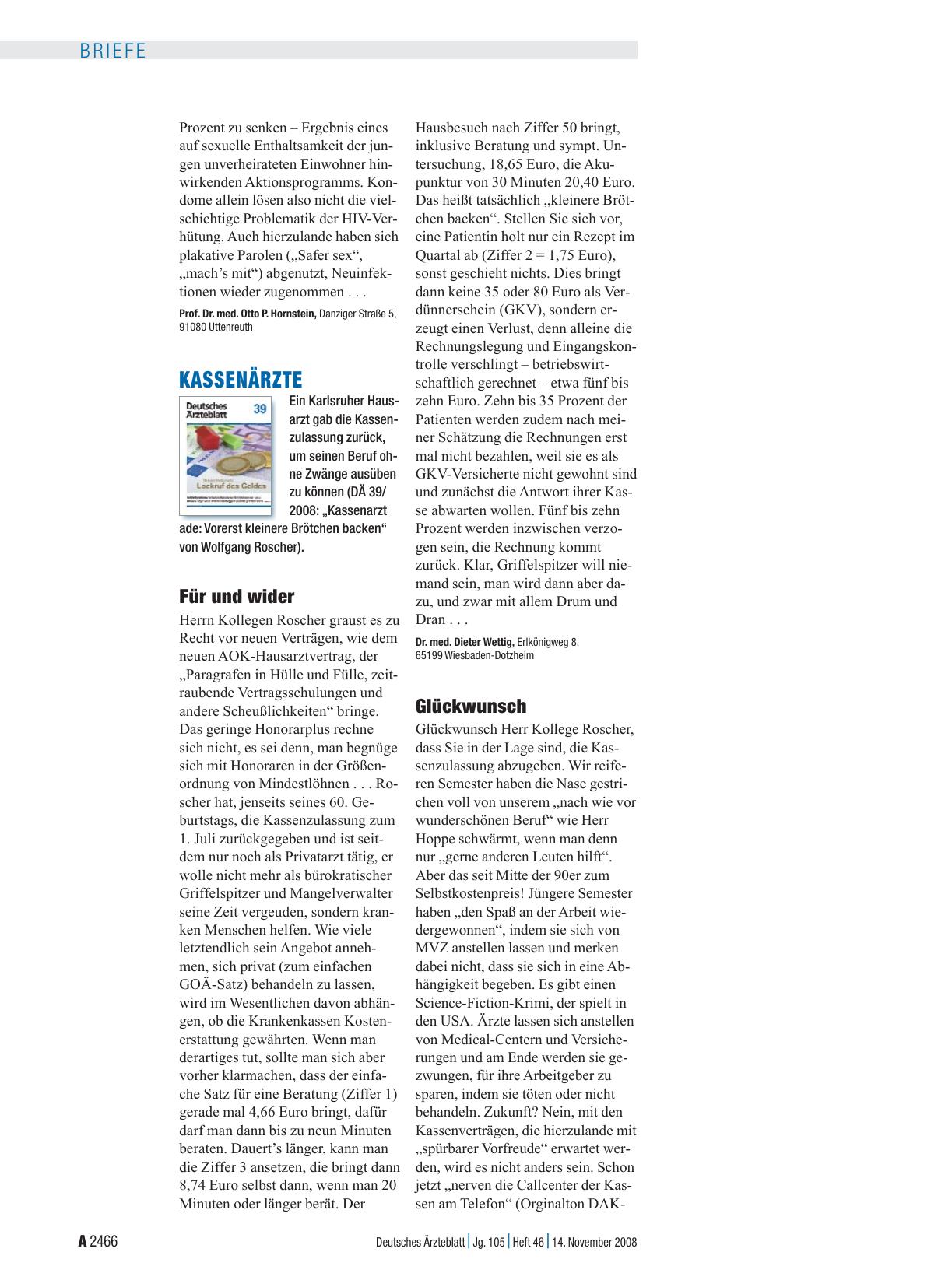 Vorschauseite 1: Kassenärzte: Für und wider