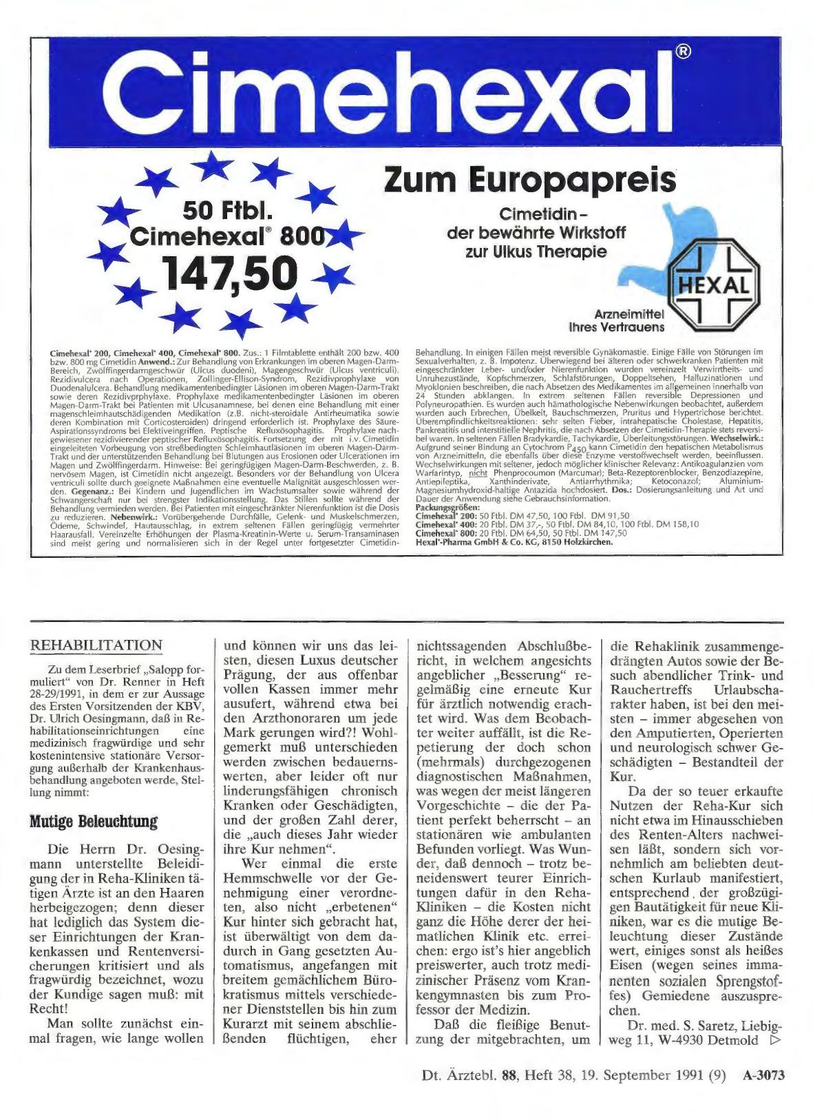 Vorschauseite 1: AIDS-REHABILITATION: Mutige Beleuchtung