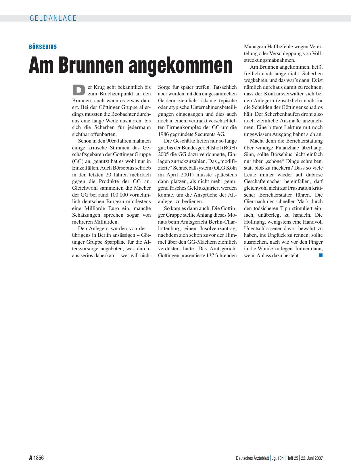 Vorschauseite 1: Am Brunnen angekommen