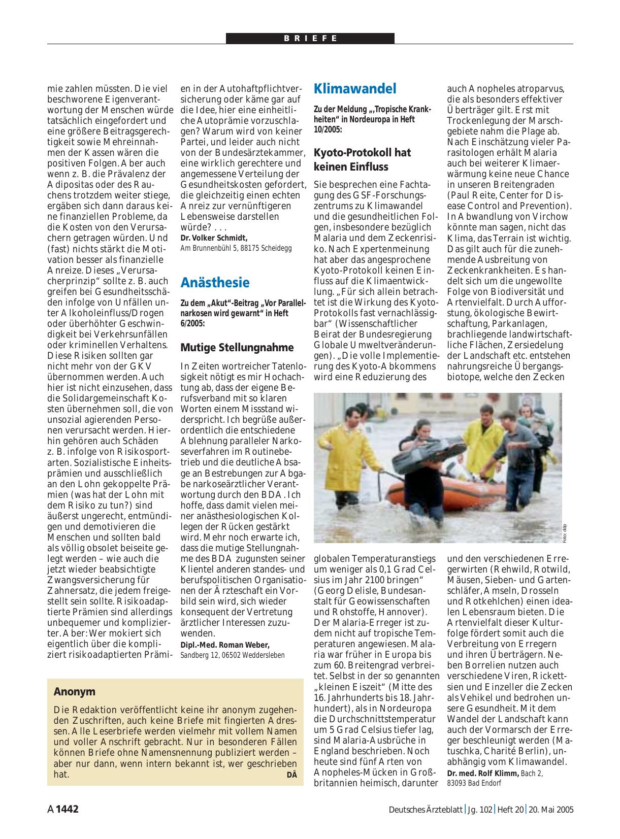 Vorschauseite 1: Anästhesie: Mutige Stellungnahme