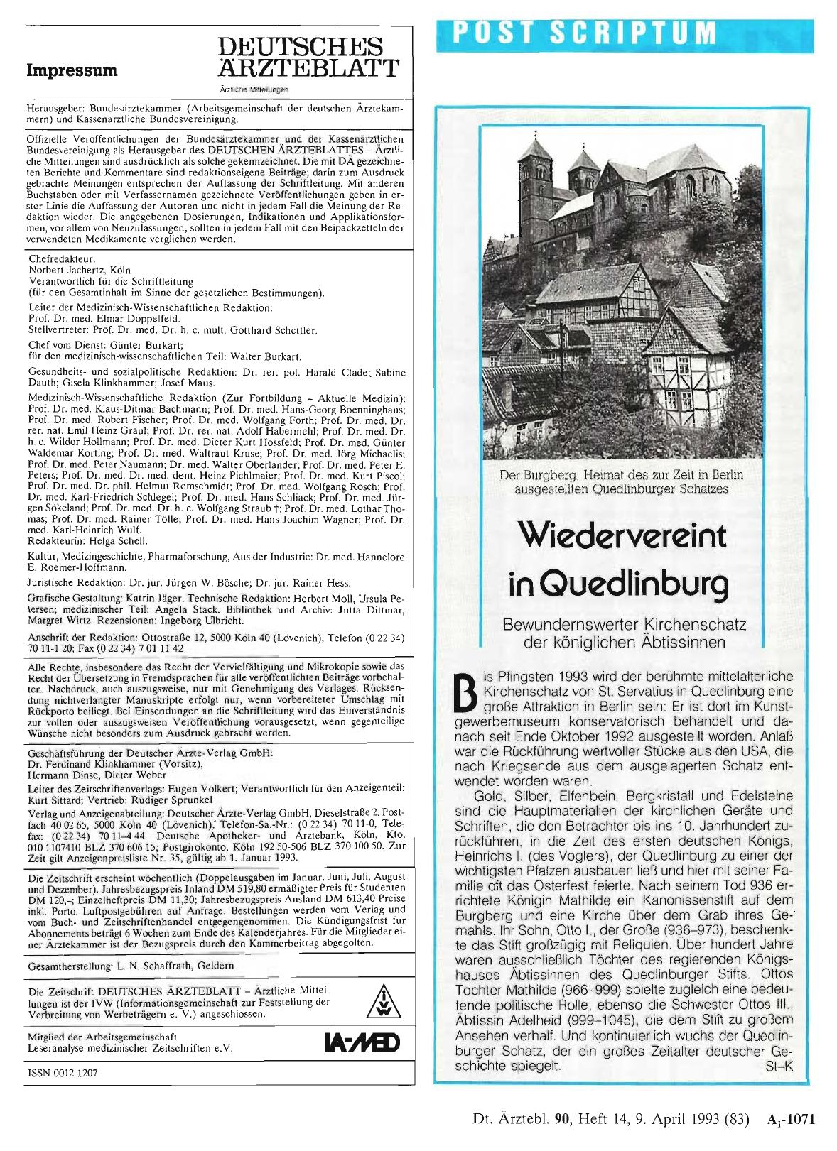 Vorschauseite 1: Wiedervereint in Quedlinburg