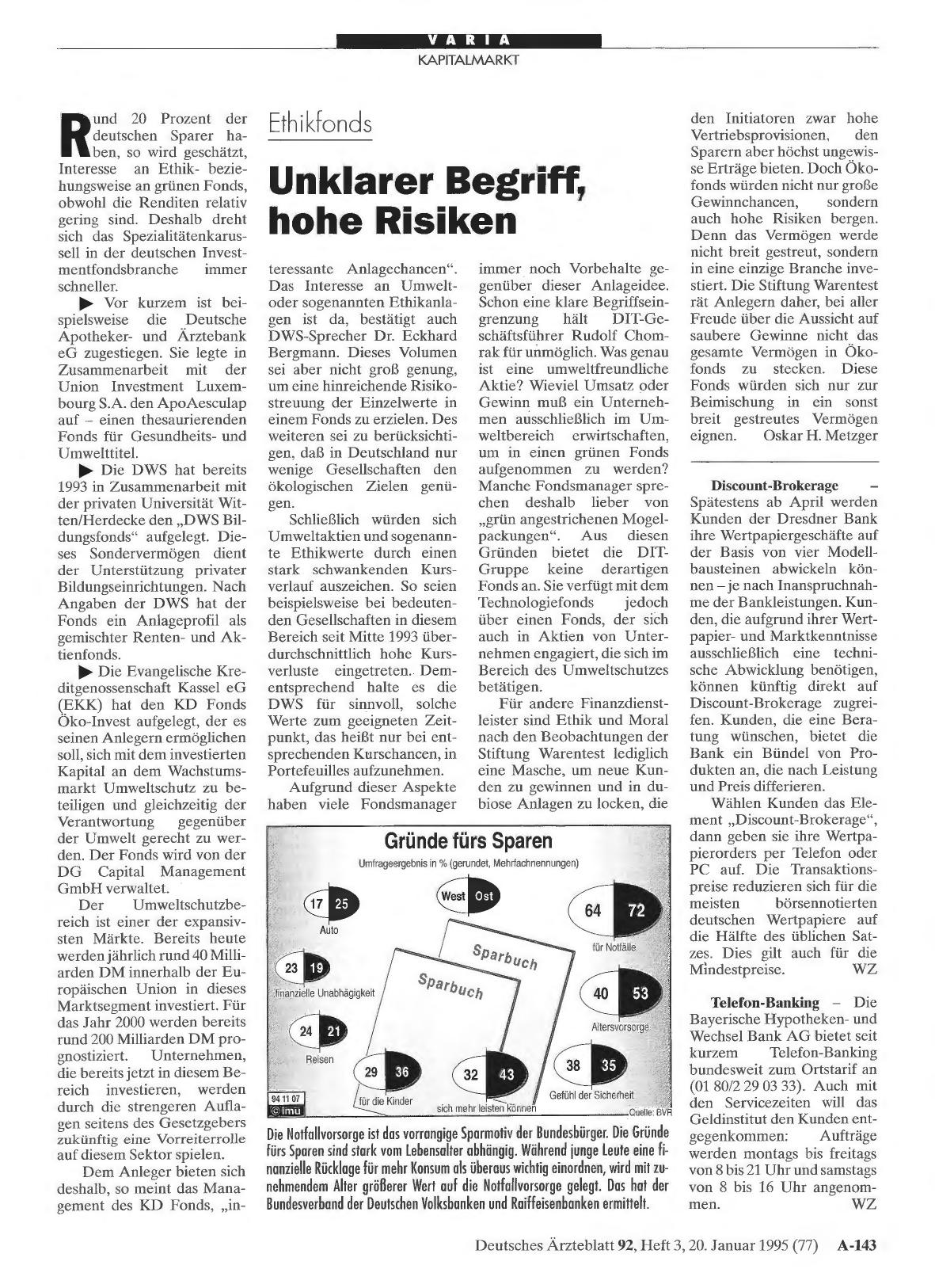 Vorschauseite 1: Ethikfonds: Unklarer Begriff, hohe Risiken