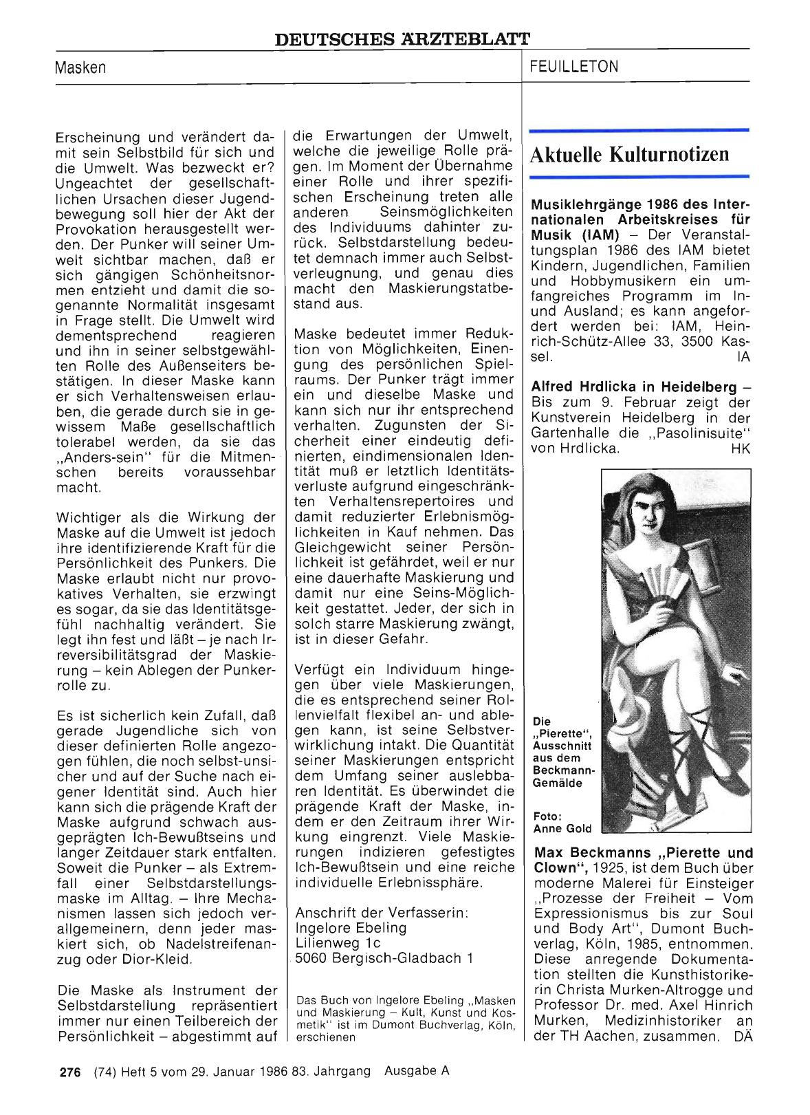 Vorschauseite 1: Aktuelle Kulturnotizen