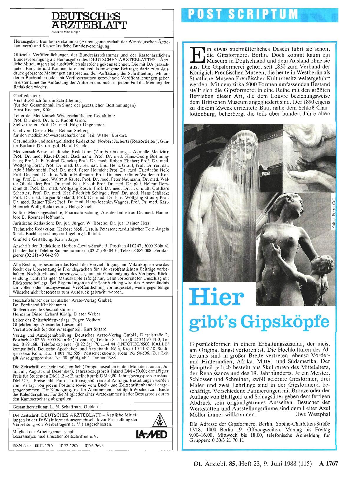 Vorschauseite 1: Hier gibt's Gipsköpfe