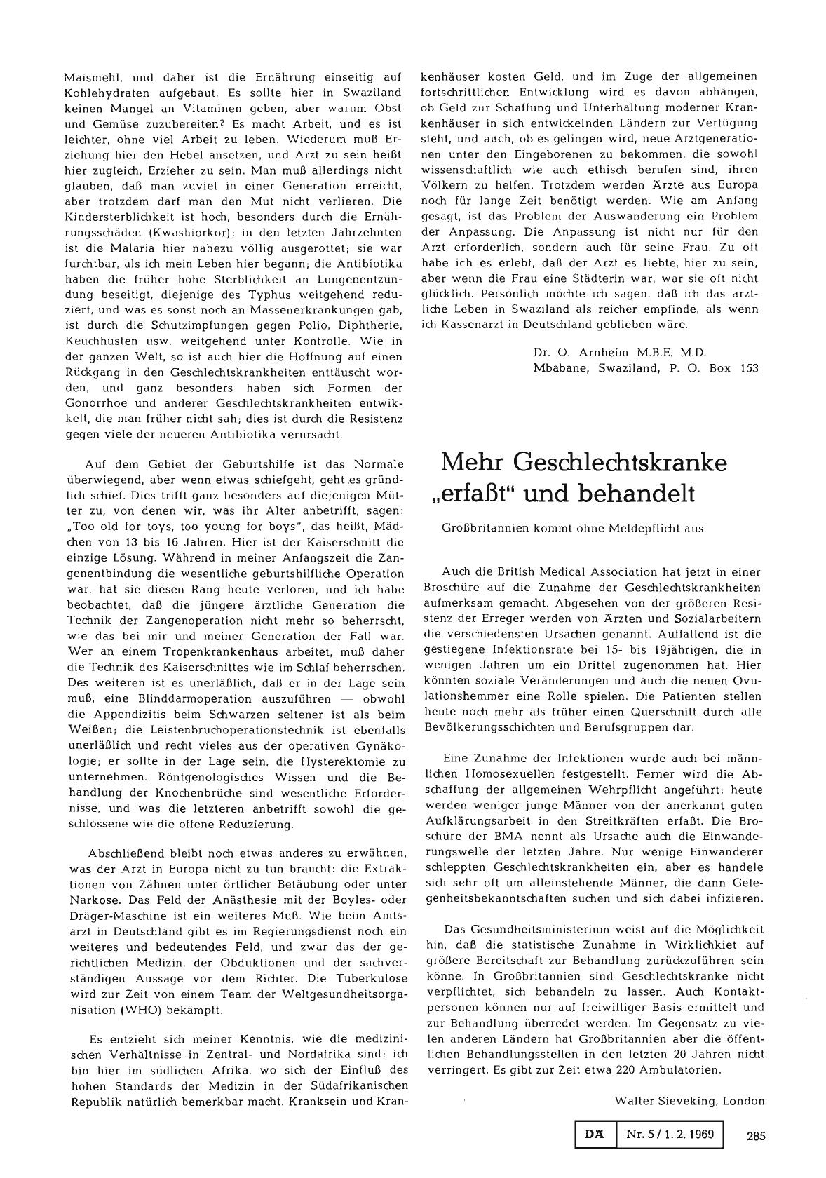 Vorschauseite 1: Mehr Geschlechtskranke „erfaßt" und behandelt
