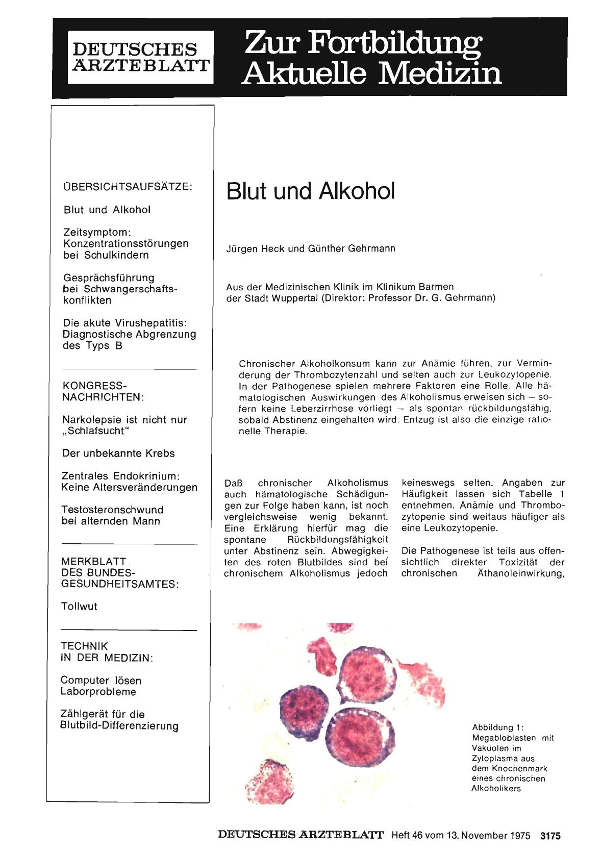 Vorschauseite 1: Blut und Alkohol