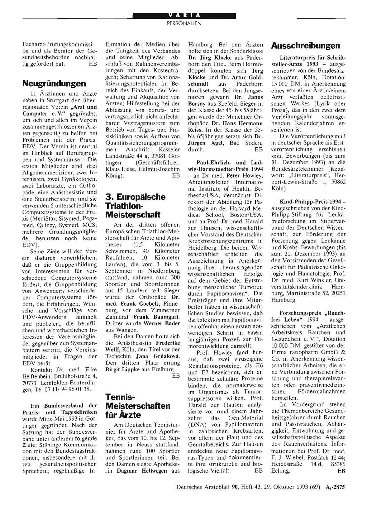 Vorschauseite 1: Neugründungen