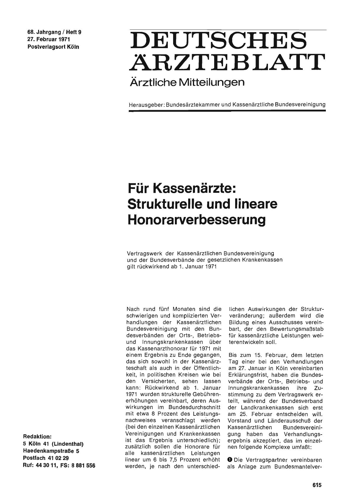 Vorschauseite 1: Für Kassenärzte: Strukturelle und lineare Honorarverbesserung