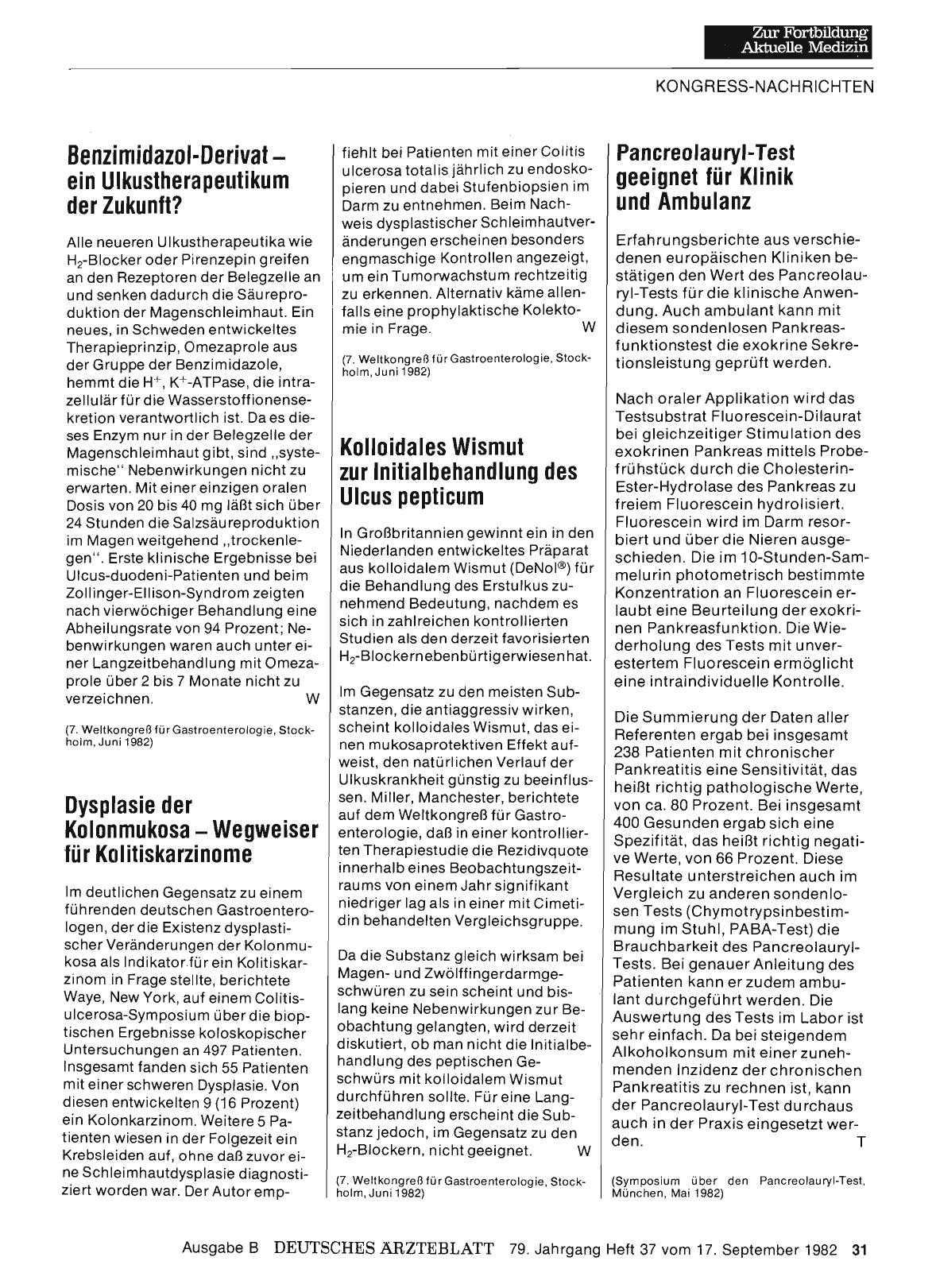 Vorschauseite 1: Kolloidales Wismut zur Initialbehandlung des Ulcus pepticum