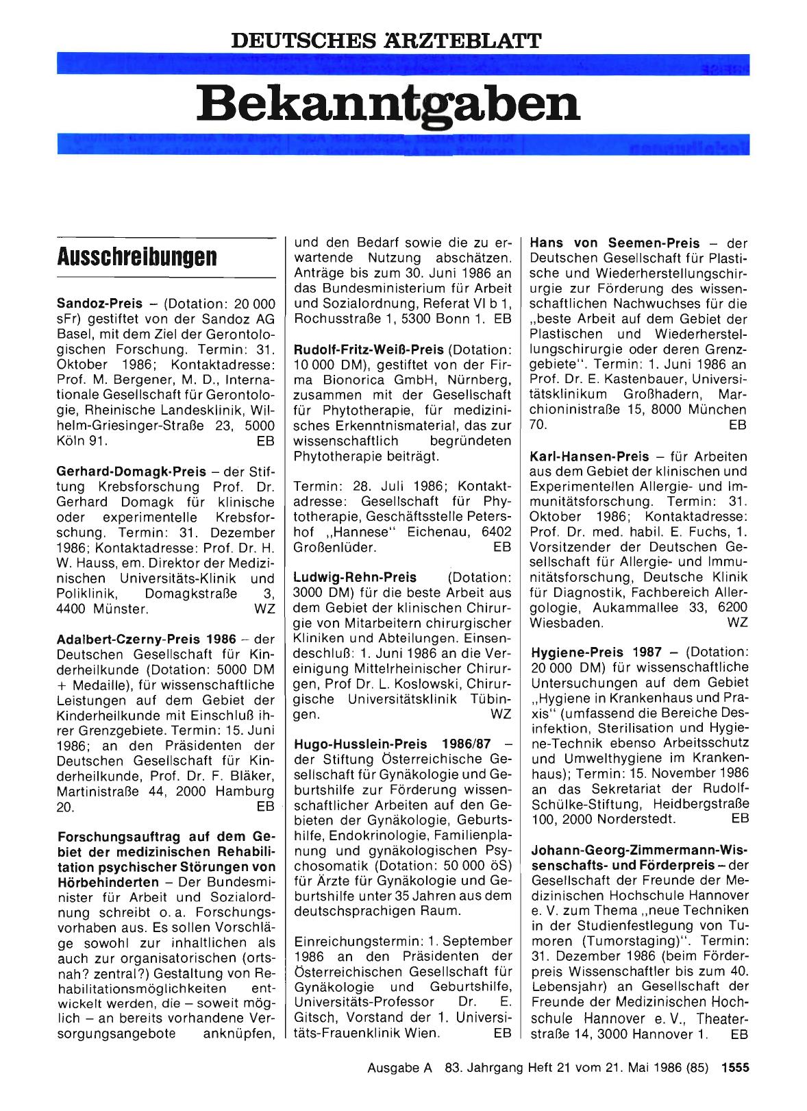 Vorschauseite 1: Preise