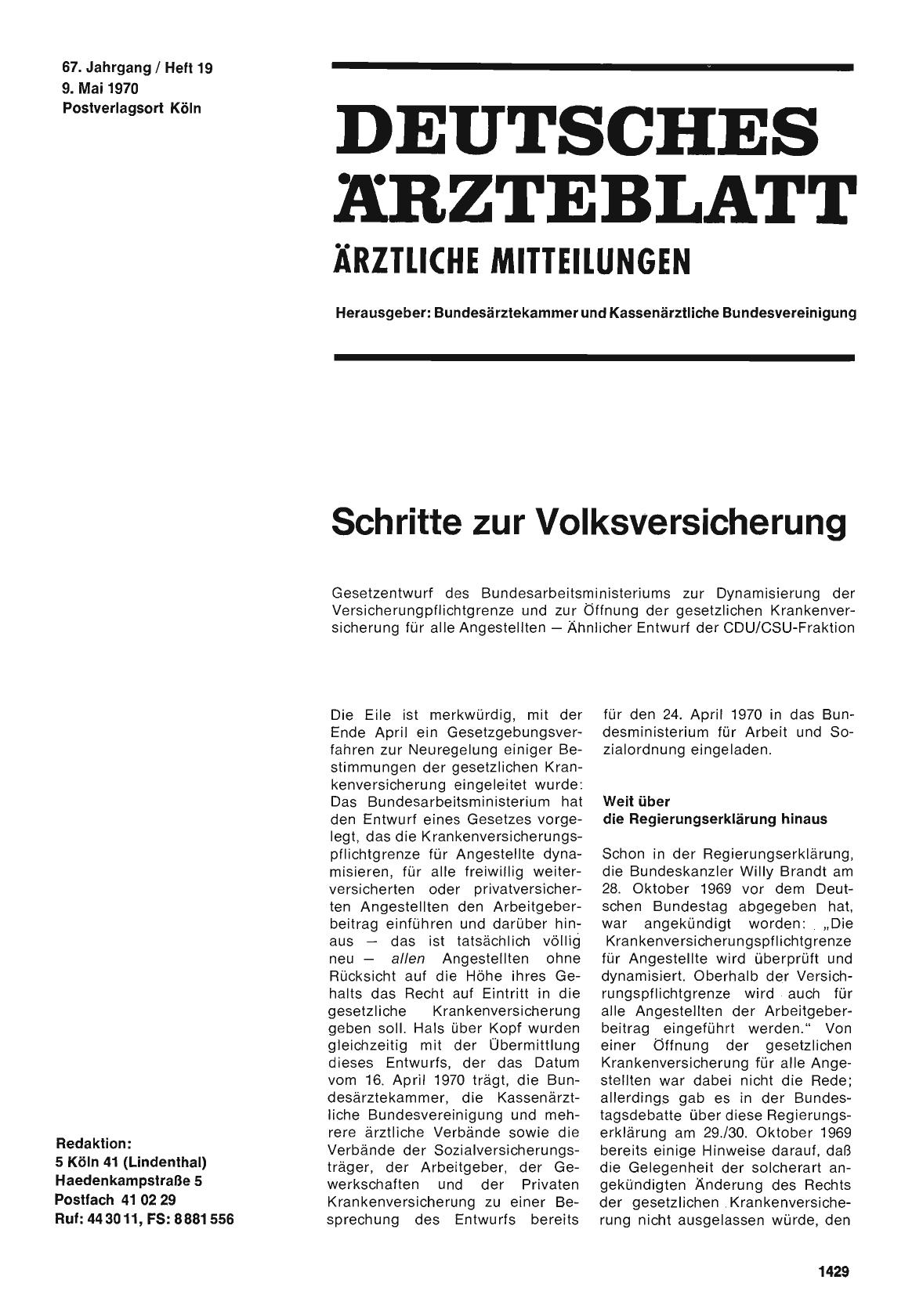 Vorschauseite 1: Schritte zur Volksversicherung
