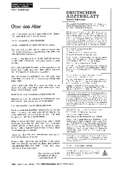 Vorschauseite 1: Über das Alter